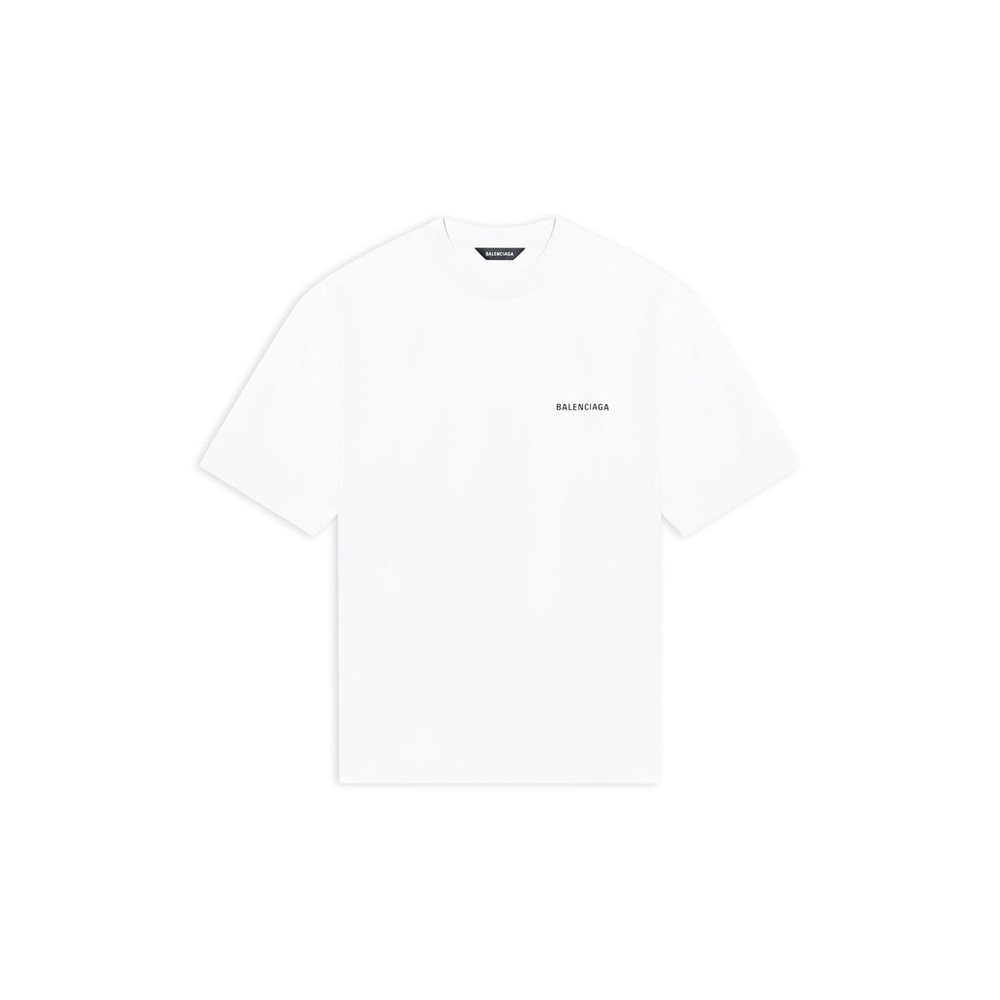 BALENCIAGA LOGO T-SHIRT SIZE XL IN WHITE 100% authentic